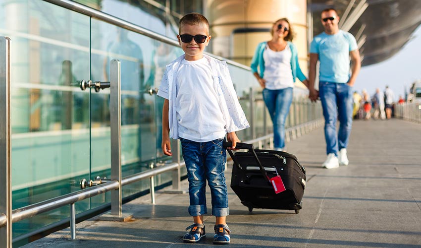 boy with suitcase